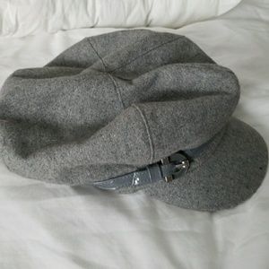 NINE WEST Wool newsboy cap in soft-grey